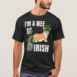 Corgi St Patricks Day Im A Wee Bit Irish T-Shirt