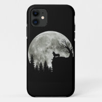 Corgi Standing On Mountain Moonlight Halloween