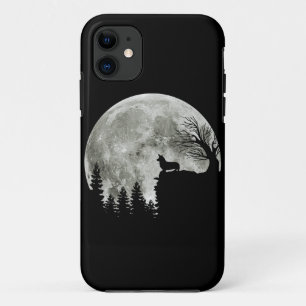 Corgi Standing On Mountain Moonlight Halloween iPhone 11 Case