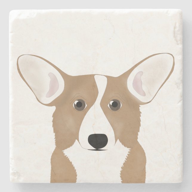 Corgi Stone Coaster (Front)