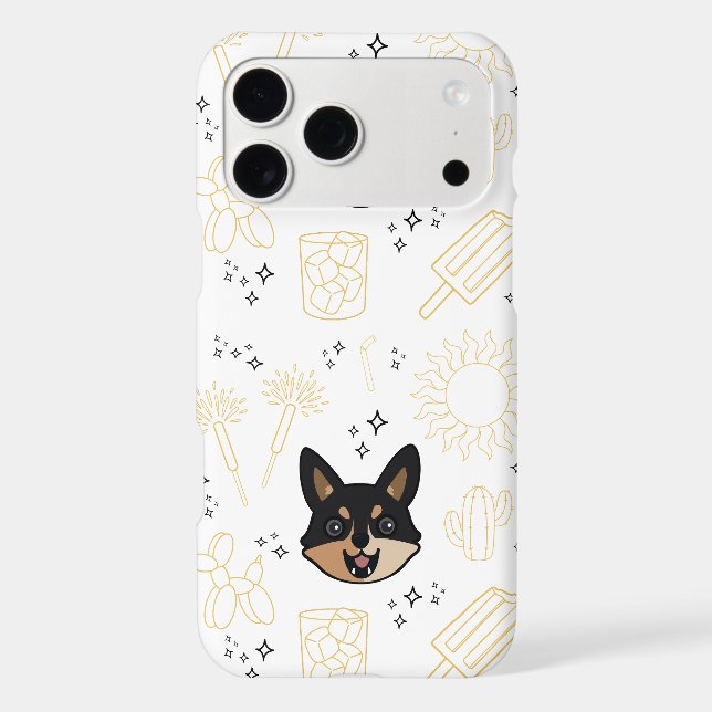 Corgi Summer iPhone 17 Pro Max Case (Back)