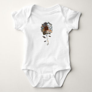 Corgi Sunflower You Are My World Apparel Corgi Dog Baby Bodysuit