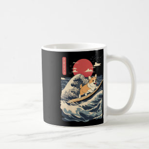 Corgi Surfing Japanese Wave _2  Coffee Mug