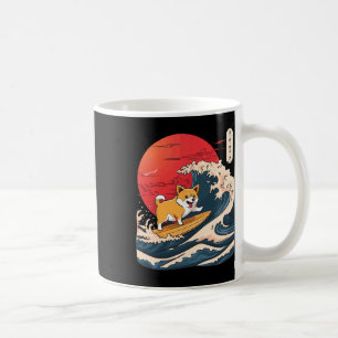 Corgi Surfing Japanese Wave _4  Coffee Mug