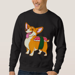 Corgi Sushi Asian Dog Food Novelty Sweatshirt