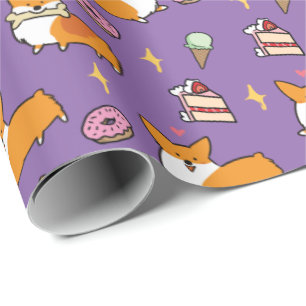 Corgi Sweet Treats Wrapping Paper
