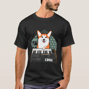 Corgi Synthesizer Musician Dog T-Shirt