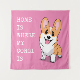 Corgi Tapestry