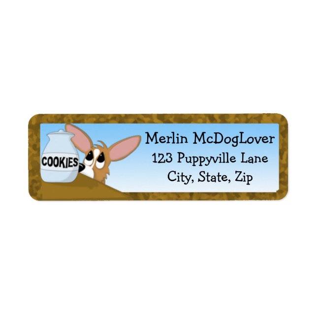 Corgi Temptations Return Address Label (Front)