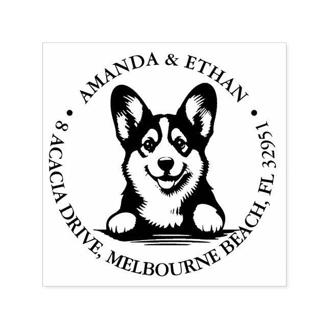 Corgi theme self-inking stamp (Design)