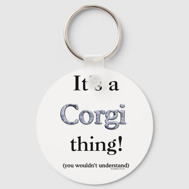 Corgi Thing Key Ring (Front)