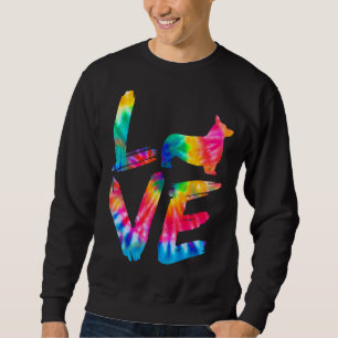 Corgi Tie Dye Love Dog Mum Dad Sweatshirt