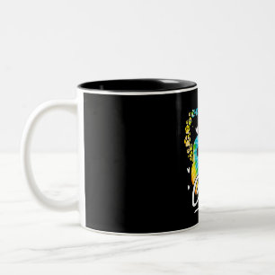 Corgi Tie Dye Rainbow Dog Lover Gift Two-Tone Coffee Mug