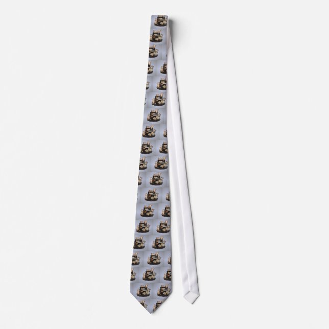 Corgi Tie "Yappy Hour" Corgi and Sheep in Concert! (Front)