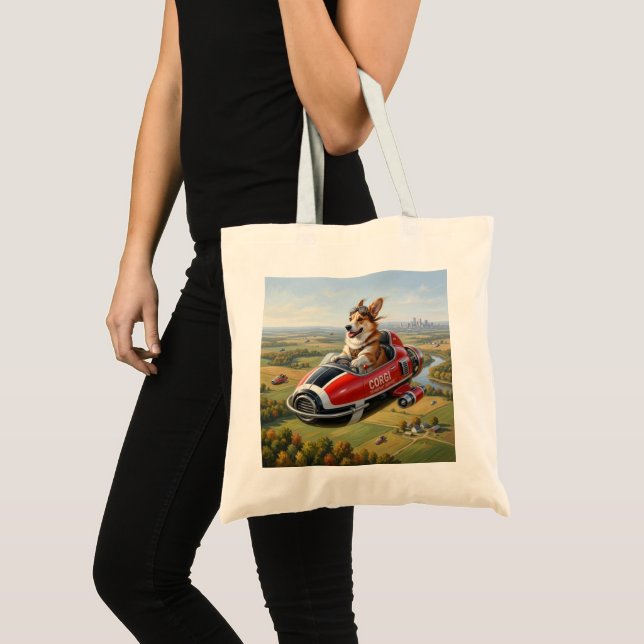 Corgi Transporter Tote Bag (Front (Product))