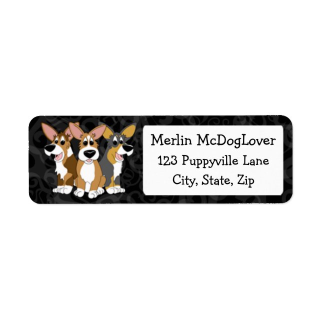 Corgi Trio Return Address Label (Front)