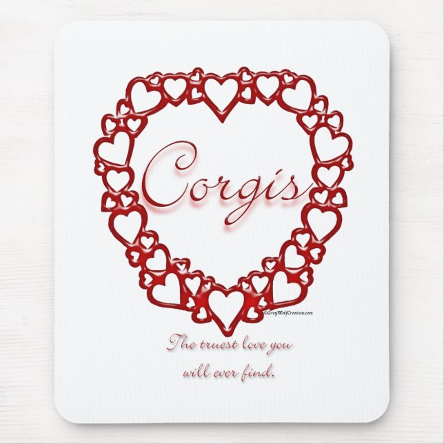 Corgi True Love Mouse Pad (Front)