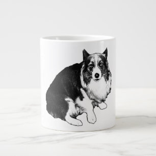 Corgi Twilight Café Large Coffee Mug
