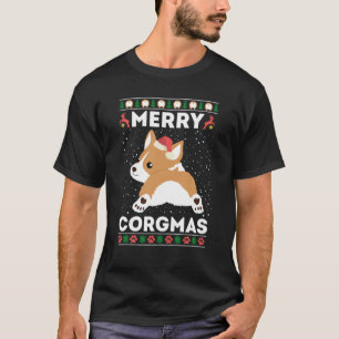 Corgi Ugly Christmas Sweater Merry Corgmas Santa C