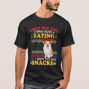 Corgi Ugly They See You'Re Eating Xmas Corgi For C T-Shirt