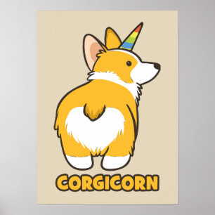 Corgi Unicorn - CORGICORN Poster
