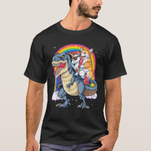 Corgi Unicorn Dinosaur T rex  Kids Girls Rainbow G T-Shirt