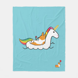 Corgi Unicorn Floatie Blanket