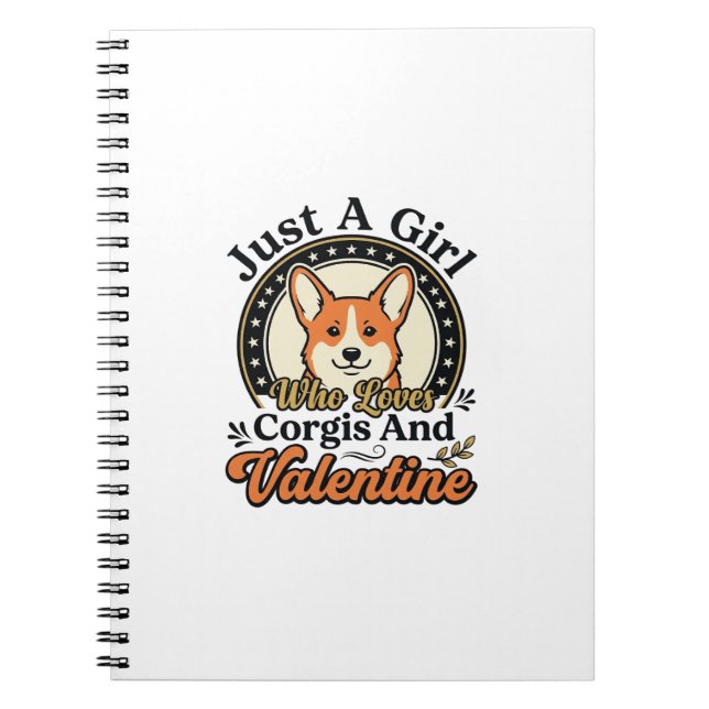 Corgi Valentine Design for Dog Lovers_1 Notebook (Front)