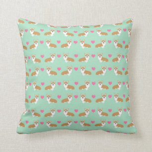 Corgi Valentines hearts - cute corgi love Cushion