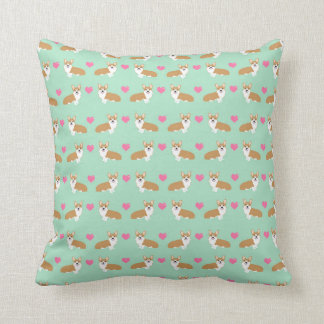 Corgi Valentines hearts - cute corgi love Cushion