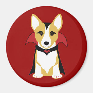 Corgi Vampire Halloween Magnet