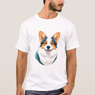 Corgi Vector Art with Vibrant Colours T-Shirt