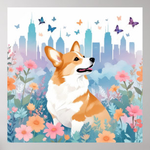 Corgi Vintage Animal Nature Environment Decor City