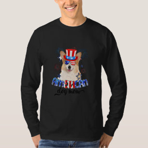Corgi Wearing Sunglasses Usa Flag 4th Of July 1 T-Shirt
