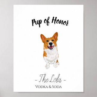 Corgi Wedding Drink Sign