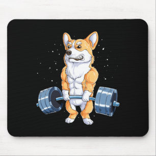 Corgi Weightlifting Funny Government Agencydlift Mouse Pad