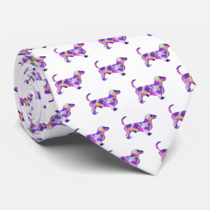 Corgi Welsh Pembroke Dog Silhouette White Neck Tie