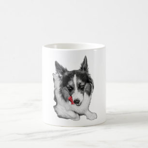Corgi Wink in Red Coffee Mug