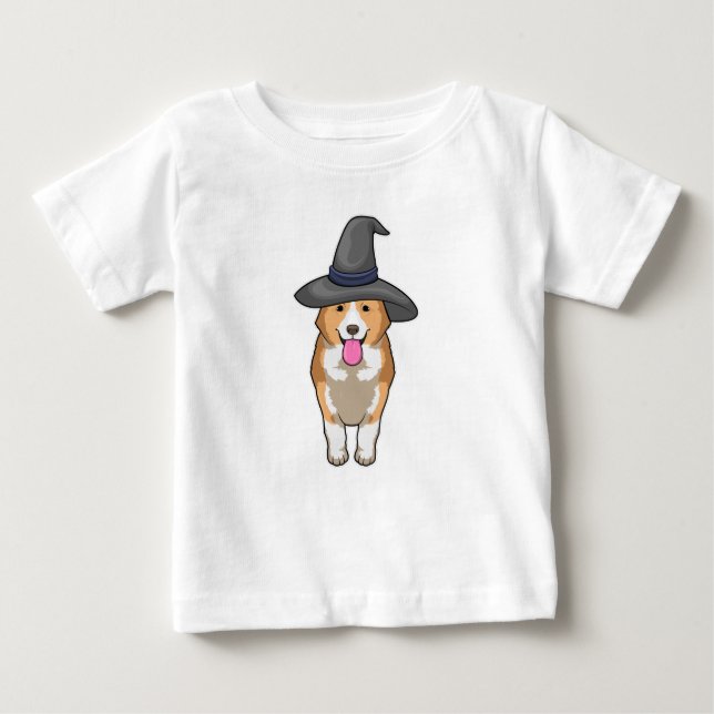 Corgi Witch Baby T-Shirt (Front)
