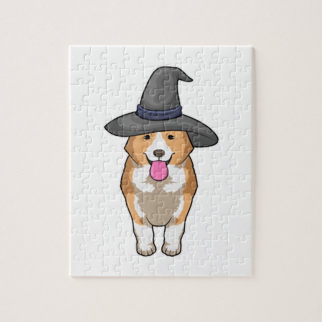 Corgi Witch Jigsaw Puzzle (Vertical)