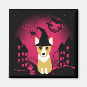 Corgi Witch Magnet