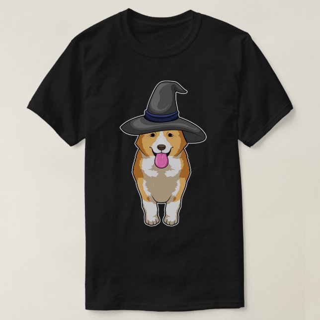 Corgi Witch T-Shirt (Design Front)