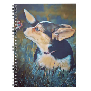 Corgi with Butterfly Notebook
