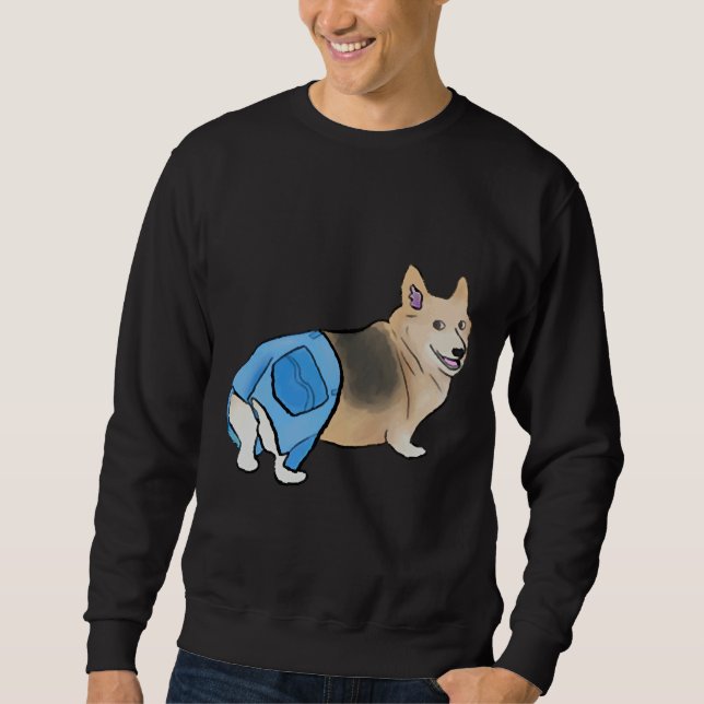 Corgi With Pants Sweatshirt (Front)