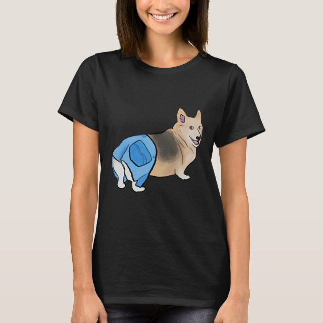 Corgi With Pants T-Shirt (Front)