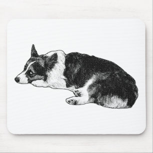 Corgi with Strong Gaze Mouse Pad