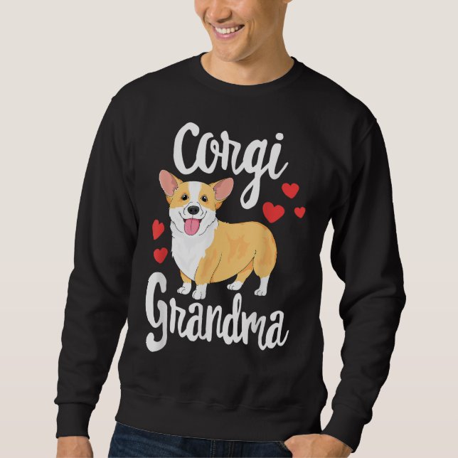 Corgi Women Girls Puppy Lover Dog Grandma Gift Sweatshirt (Front)