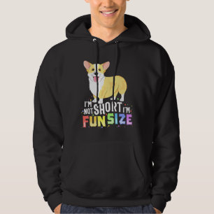 Corgi Women Kids Im Not Short Im Fun Size Dog Hoodie