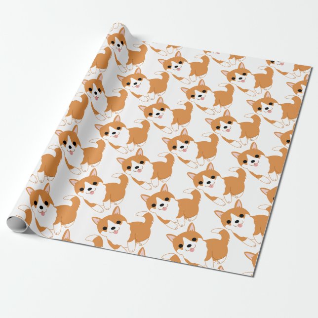 Corgi Wrapping Paper (Unrolled)