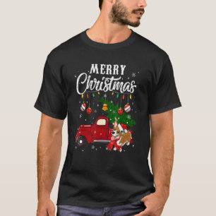 Corgi Xmas Tree Dog Red Truck Merry Christmas Paja T-Shirt
